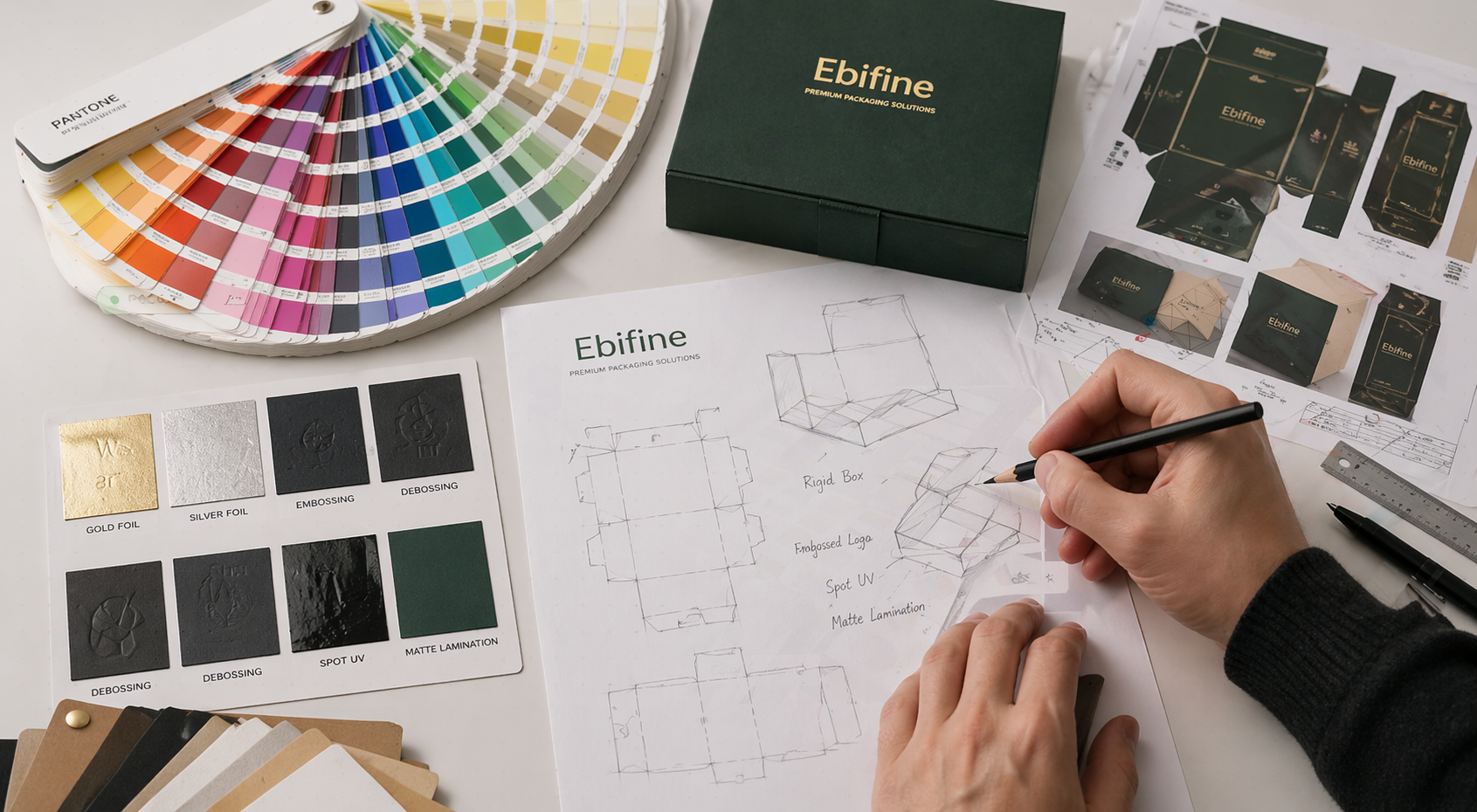 Packaging dieline and print artwork layout