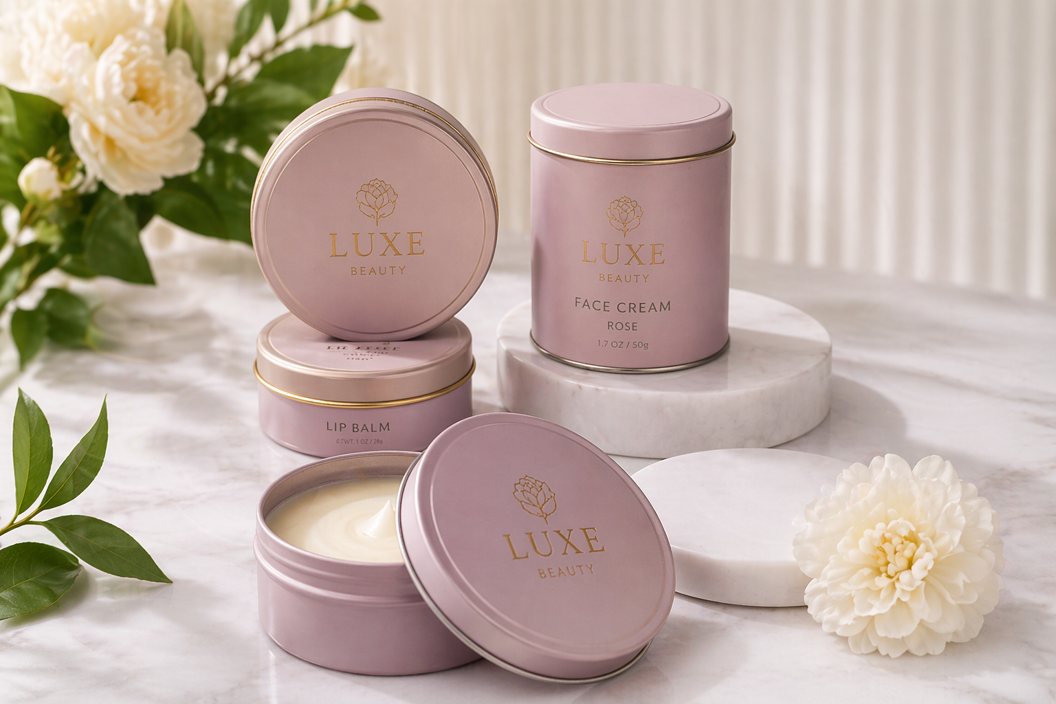 Luxury cosmetic tin packaging for USA brand