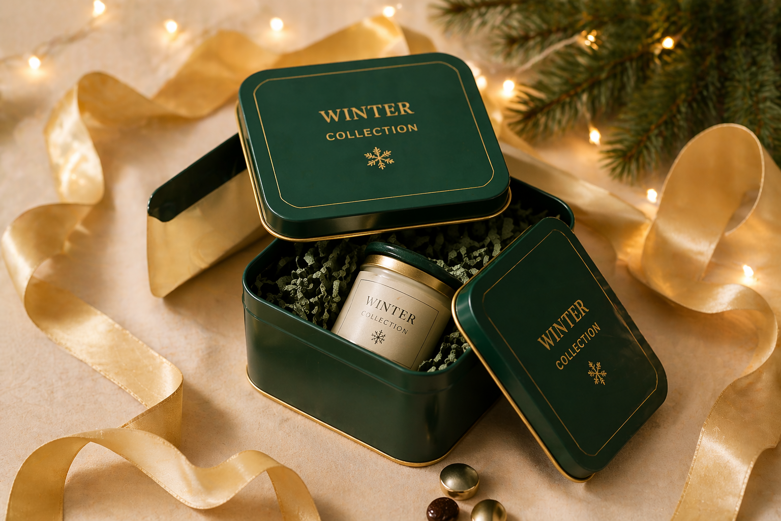Premium gift tin box for European client