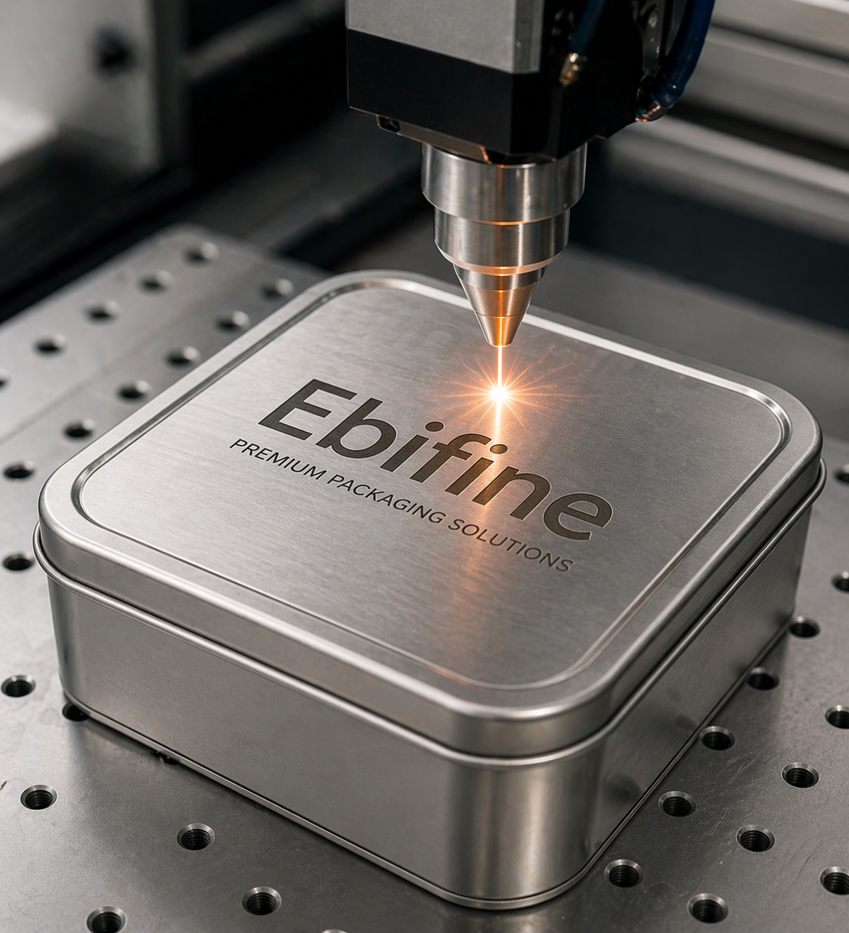 Laser engraving on tin and metal packaging