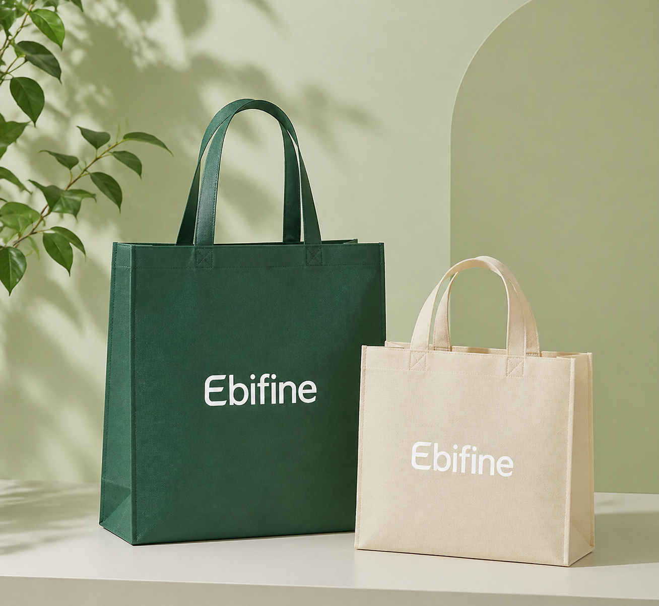 Non-woven reusable shopping bags for supermarkets and retail chains