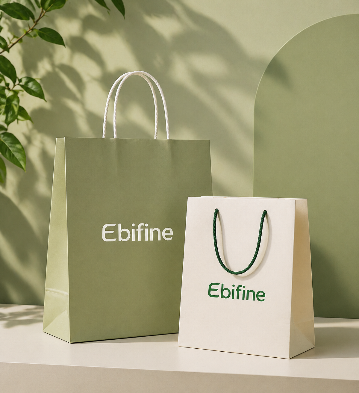 Custom paper shopping bags for retail stores and boutiques