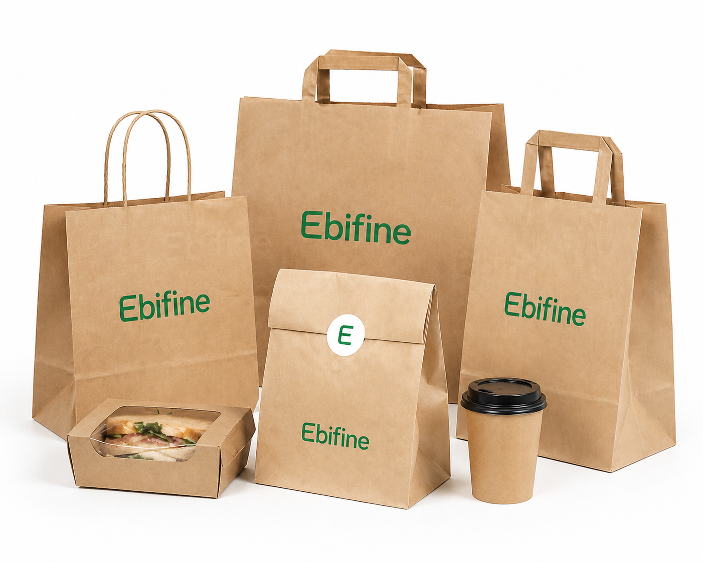 Custom Food Takeaway Paper Bags - Ebifine
