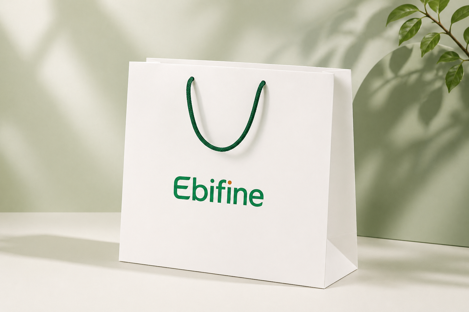 Custom printed paper shopping bag with brand logo for retail store
