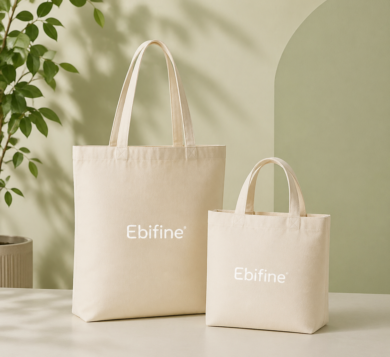 Custom canvas tote bags with brand logo for retail and lifestyle brands