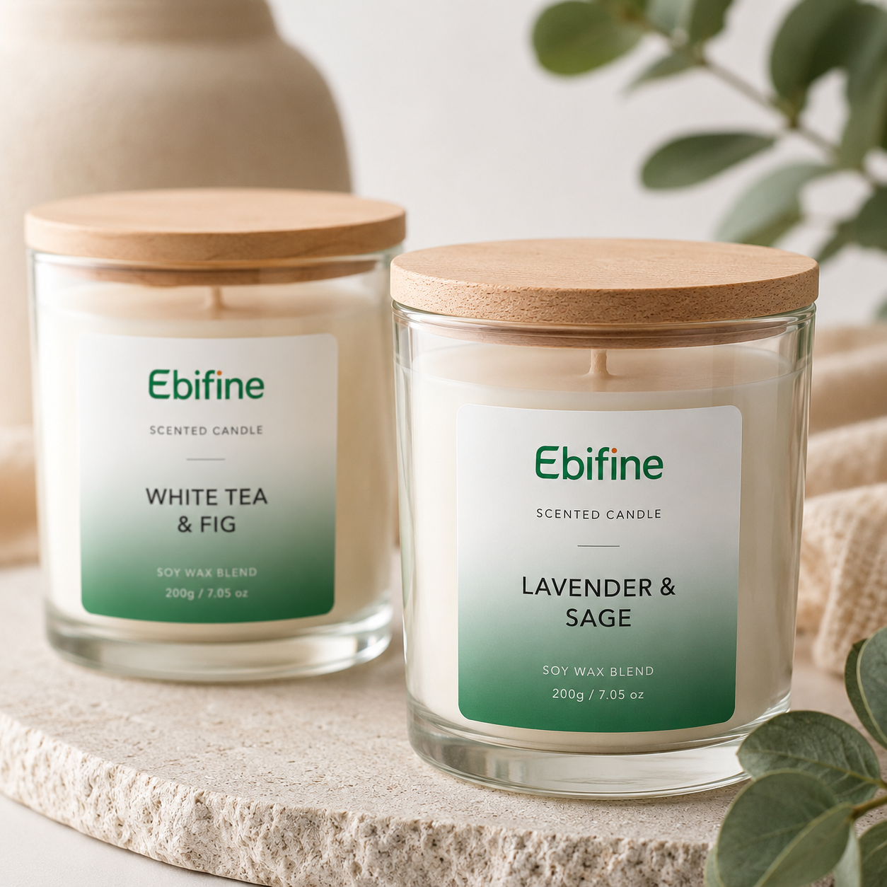 Sticker labels for candle jars