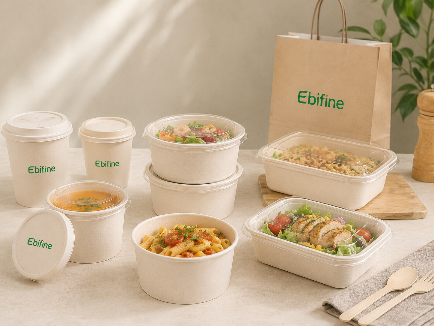 Food containers with lids takeaway