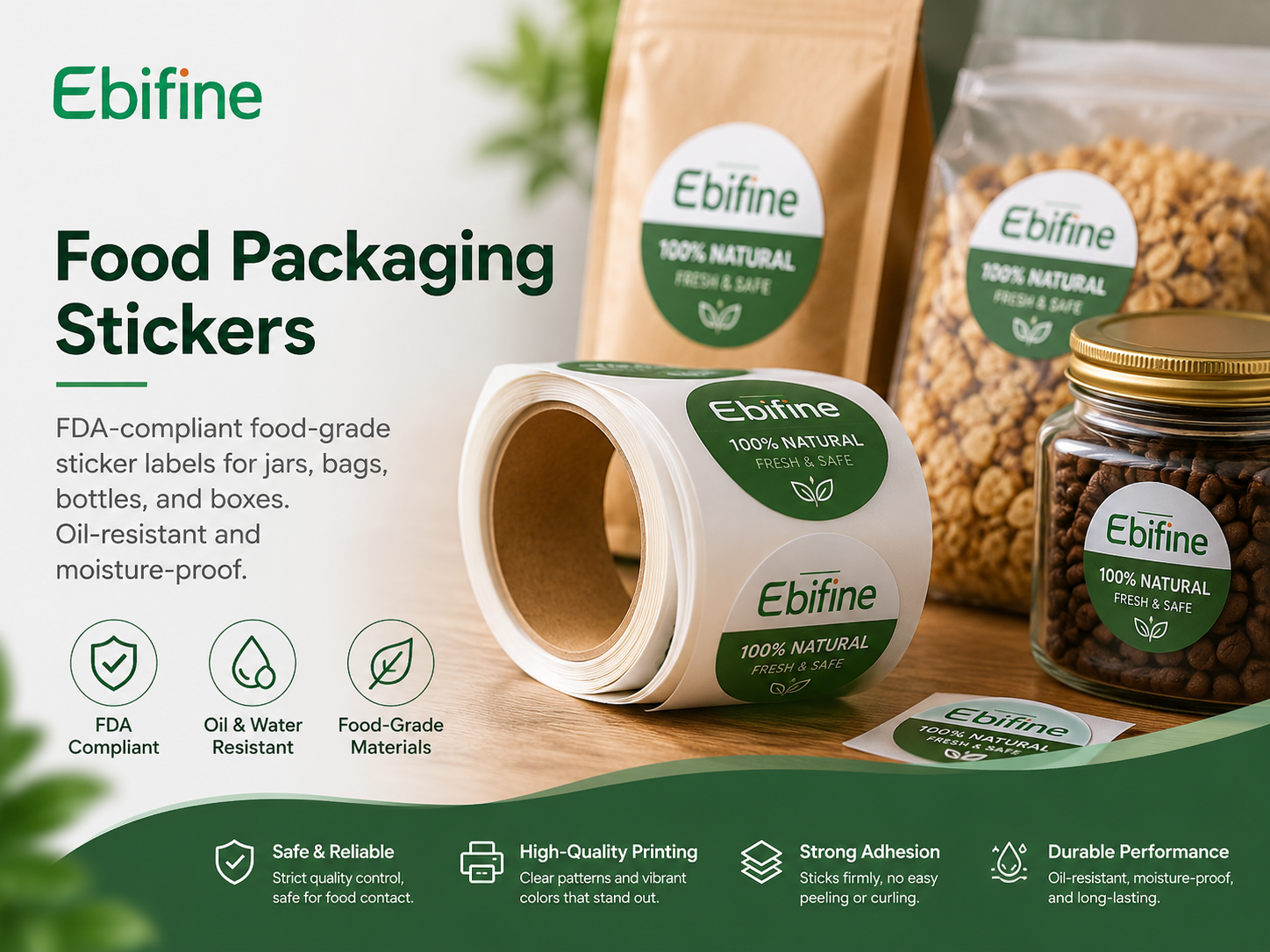 Food packaging stickers supplier