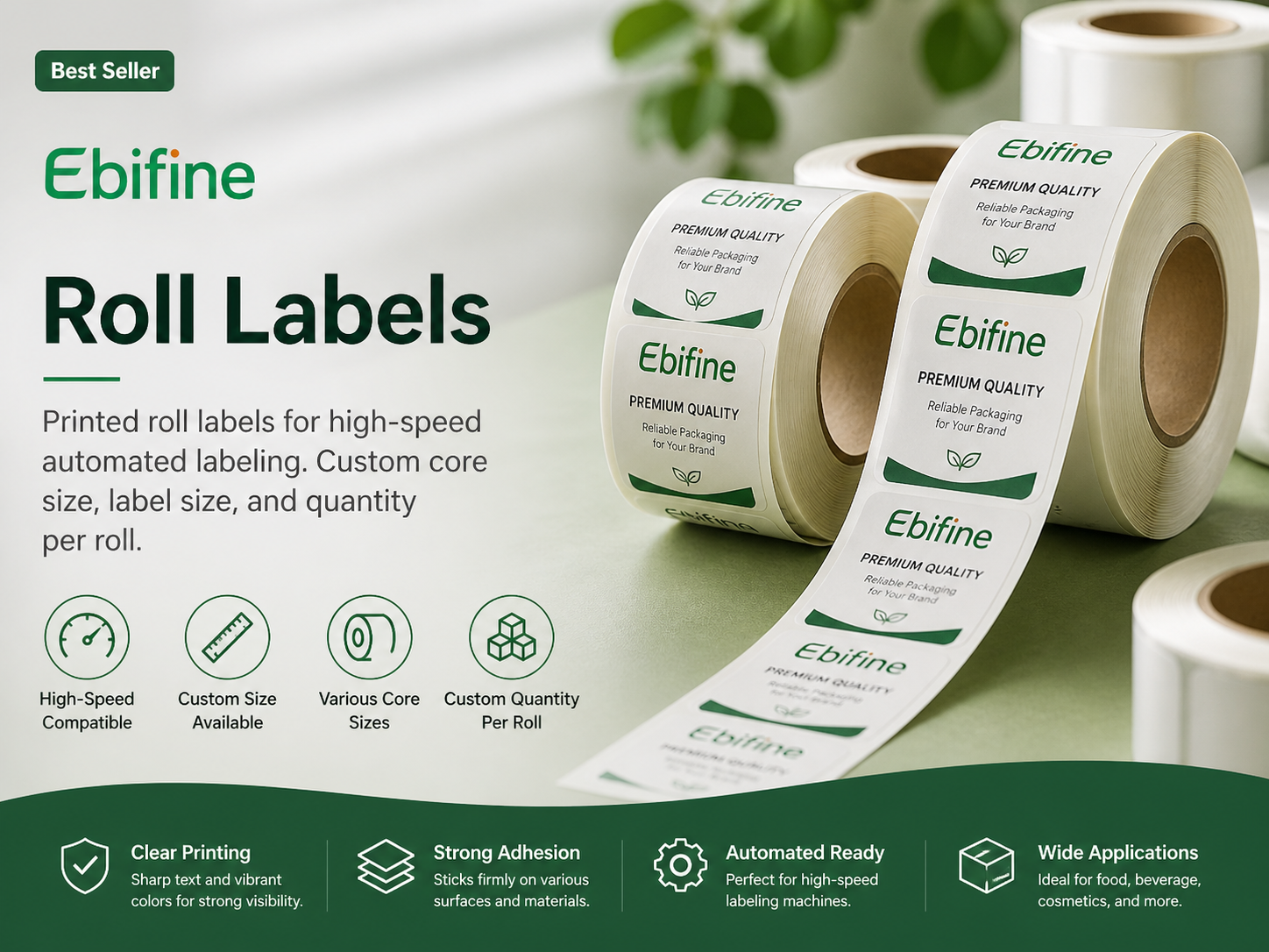Printed roll labels manufacturer