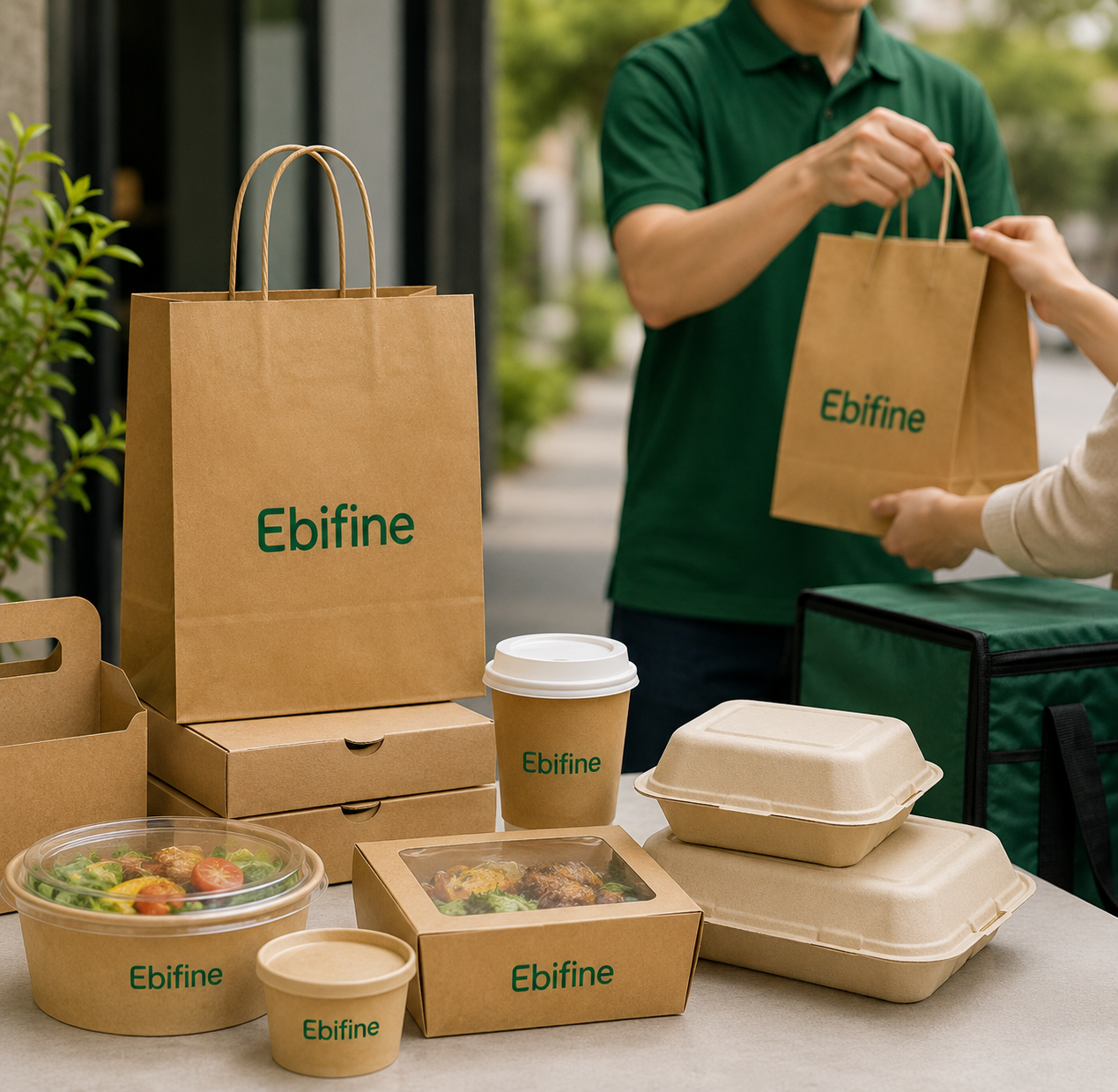 Takeaway food box for delivery brands