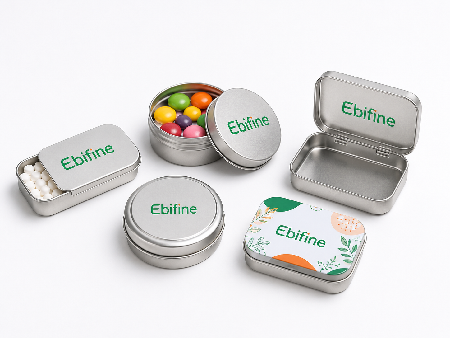 Custom mini and small tin boxes for mints candy gifts