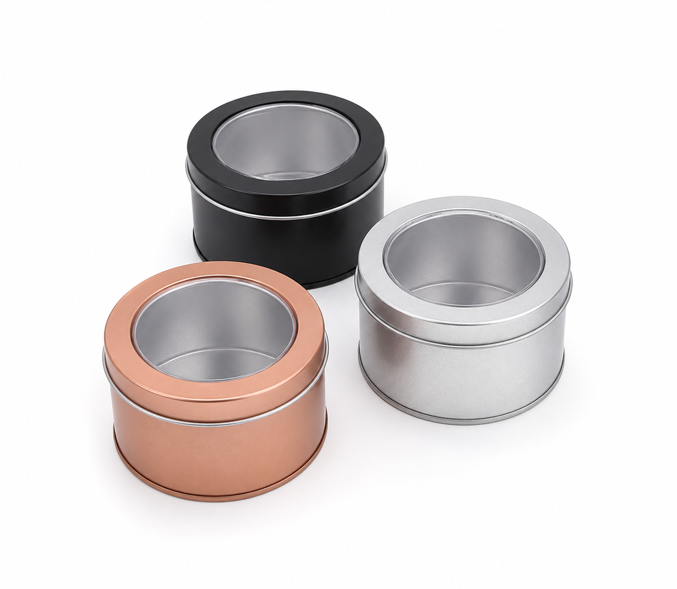 Slip lid window tin box structure