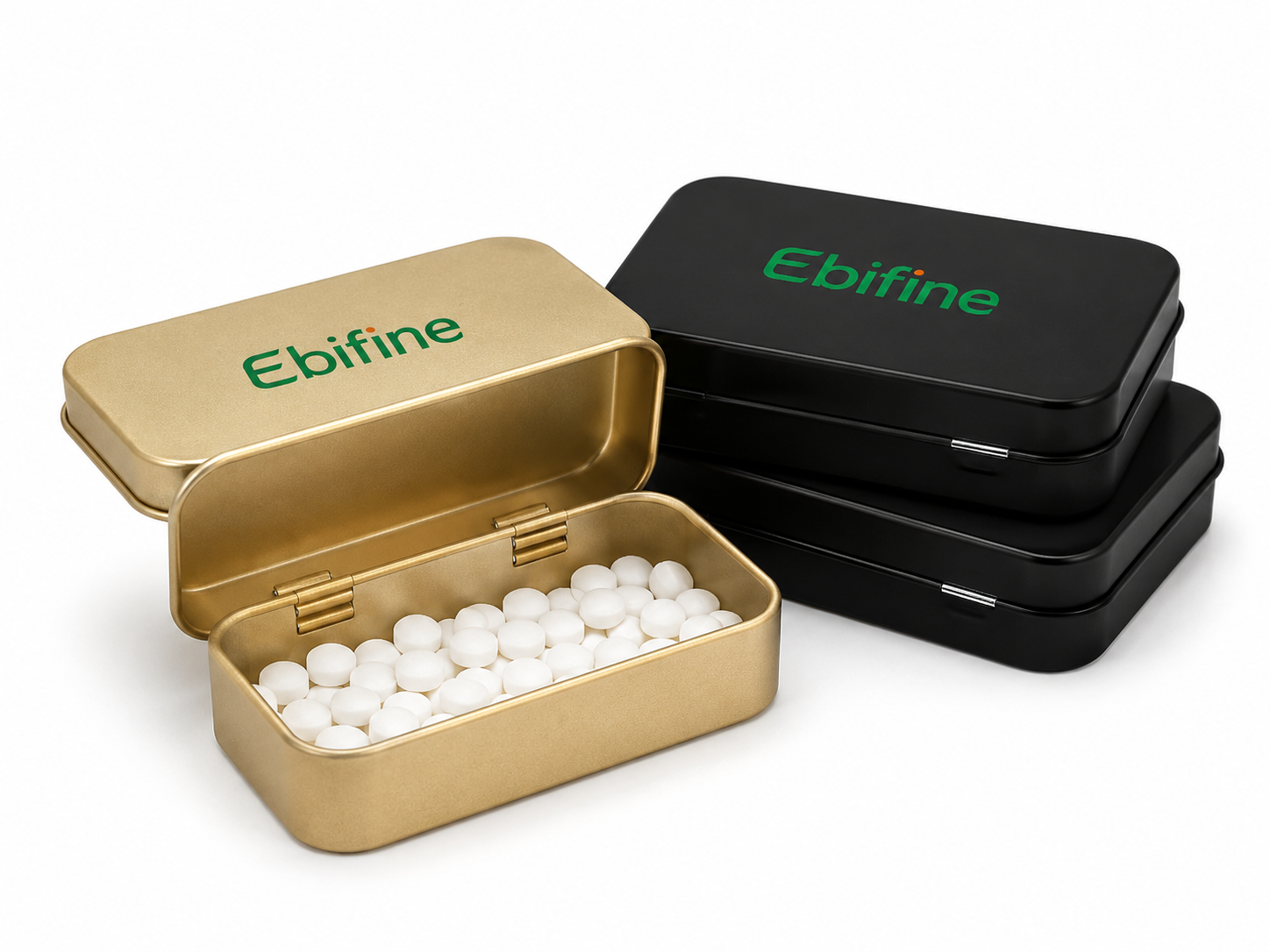 Round hinged tin boxes