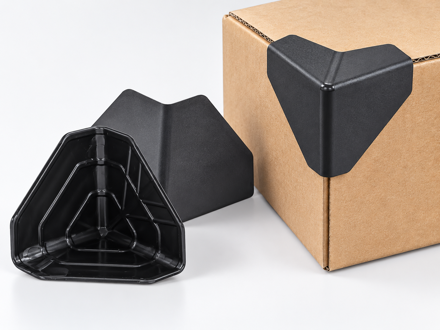 Corner protection for tin packaging export