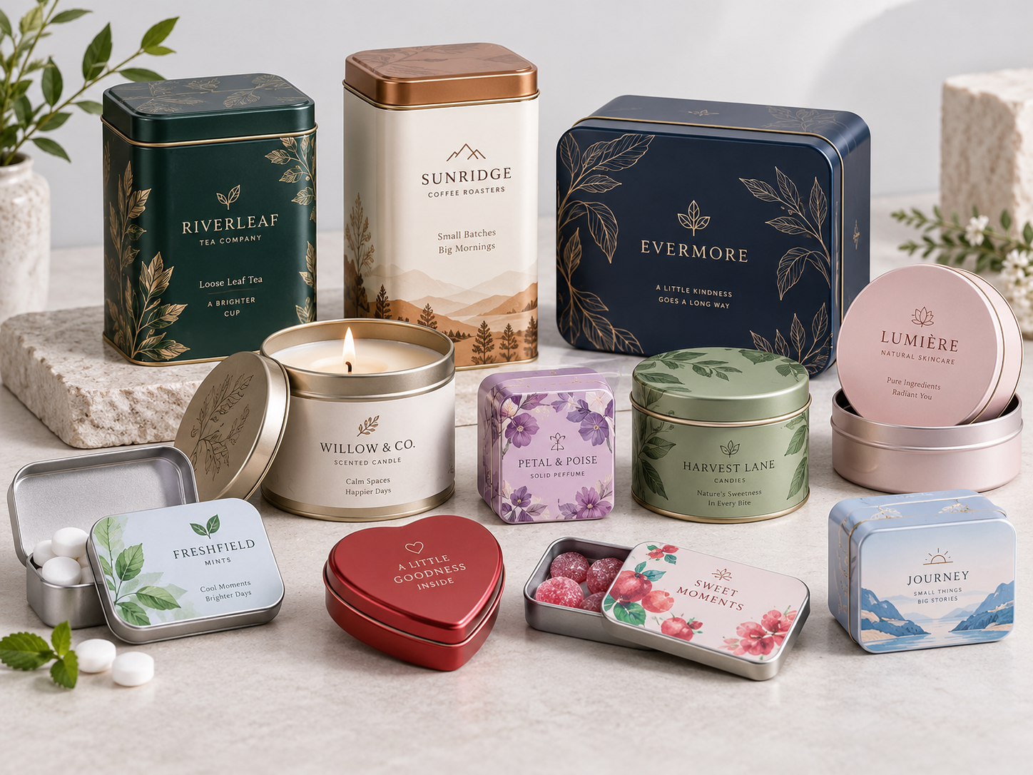 Custom printed tin boxes with logo - Ebifine OEM supplier China