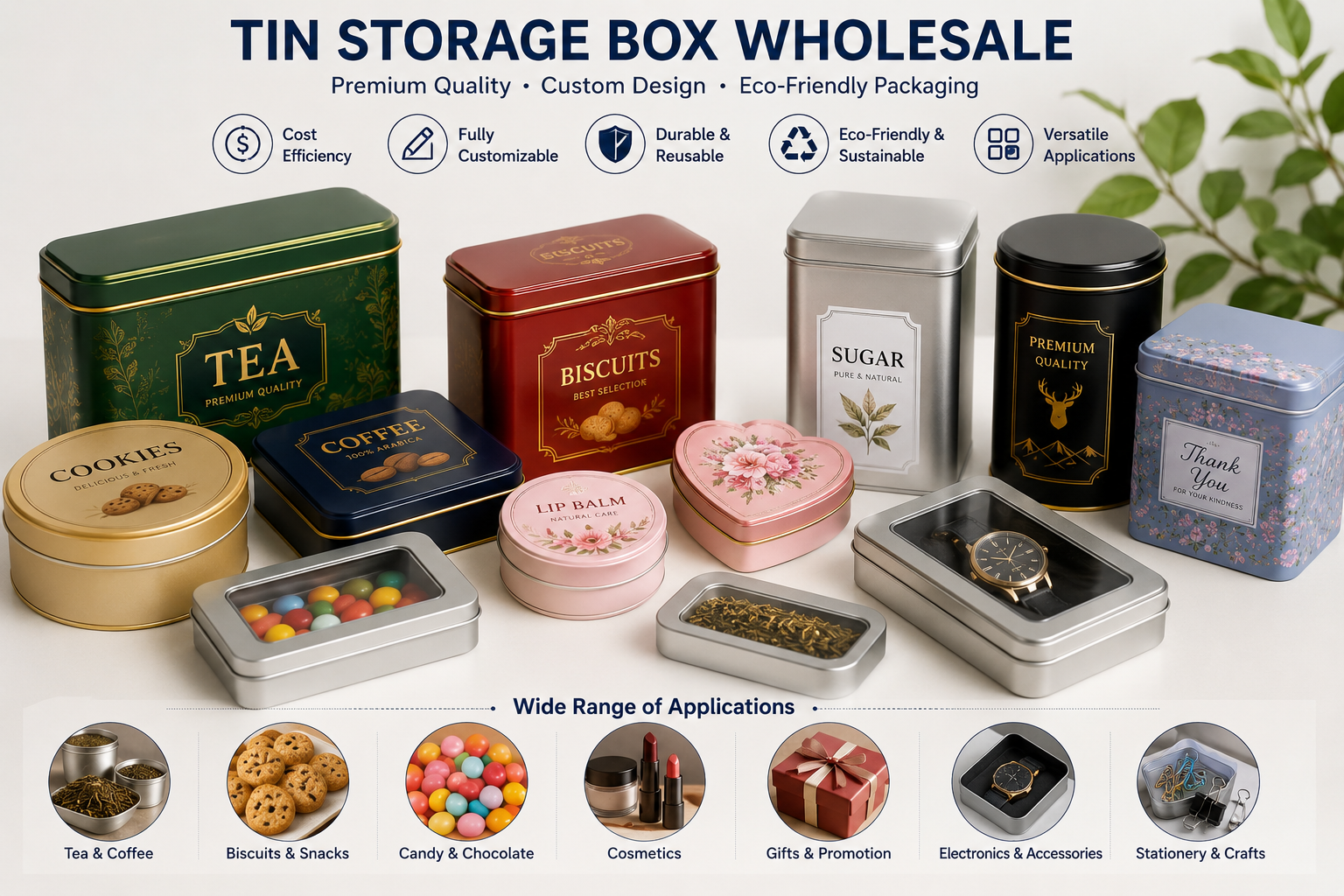 Tin storage box wholesale